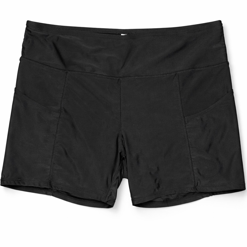 Black High Rise Athletic Pocket Shorts Women’s 3X Workout Gym Yoga Biker Shorts